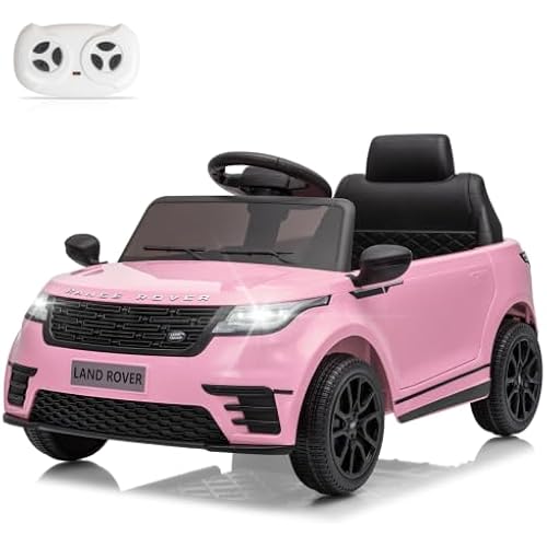 Winado 12V Ride on Licensed Land Rover Electric Car with Remote, Pink