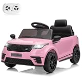 Winado 12V Ride on Licensed Land Rover Electric Car with Remote, Pink