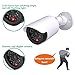 WALI Dummy Fake Simulated Surveillance Security CCTV Dome Camera Indoor Outdoor with One LED Light, Warning Security Alert Sticker Decal (TC-W8), 8 Packs, White