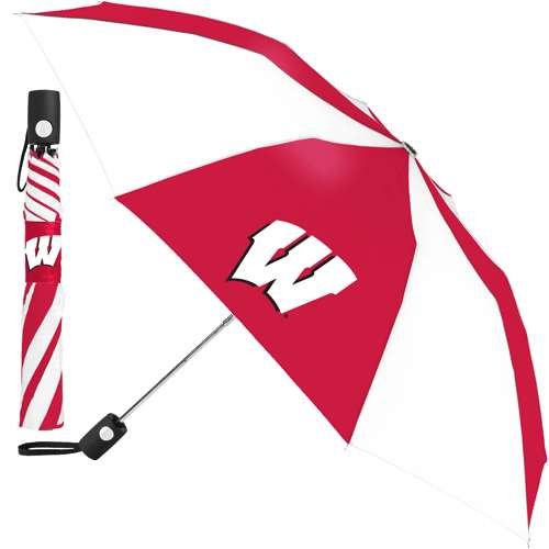 Wisconsin Badgers Parapluie pliable idéal pour les jours de match