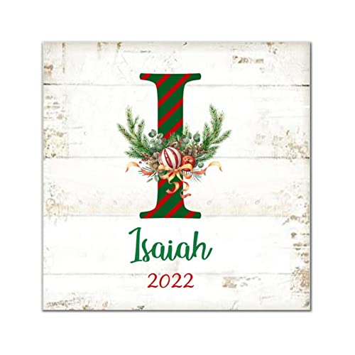 Lettres en bois alphabet I de qualite superieure avec motif gui 30cm