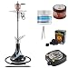 Produktbild Shisha Set - Edelstahl Shisha Amy Deluxe mit Anzünder, Kaminaufsatz, Dampfsteine, Kohle (SS05 - Feather Steel - Schwarz)