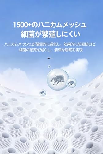 Qtxe マットレス トッパー 波型キルト 高反発 敷布団 シングル 体圧分散 通気性 折りたためる ホワイト (80cm*190cm,蓝色) [3]