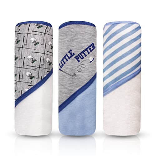 Image of MODERN BABY 3 Pack Hooded Baby Bath Towel Set for Newborns Infants & Toddlers, Boys & Girls Baby Hooded Towels