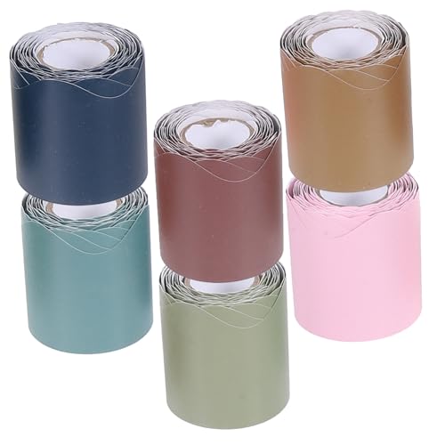 Bordures Festonnées Bohèmes Mipcase 6 Rouleaux de 10m de Papier Décoratif pour Tableau d'Affichage