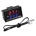 Akozon LED Microcomputer Temperature Control Switch for Industrial Equipment Panel (D-2048 (12V) Meter Thermostat)