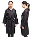 Dioche Salon Client Gown Anti Static Adjustable Hairdressing Smock for Spa Beauty Hair Black One Size Fits Most