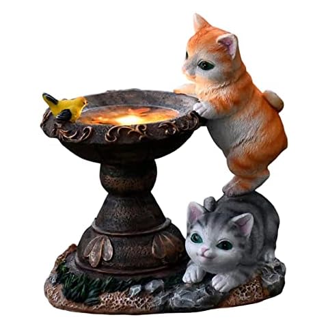 Statue de Jardin LED Chats Cover