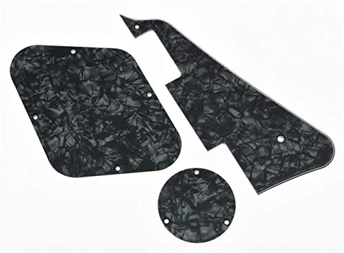Dopro Black Pearl LP Pickguard et plaque arrière pour Gibson Les Paul - Les Beatles, Paul McCartney, John Lennon, RIngo Starr, George Harrison Dopro Black Pearl LP Pickguard et plaque arrière pour Gibson Les Paul