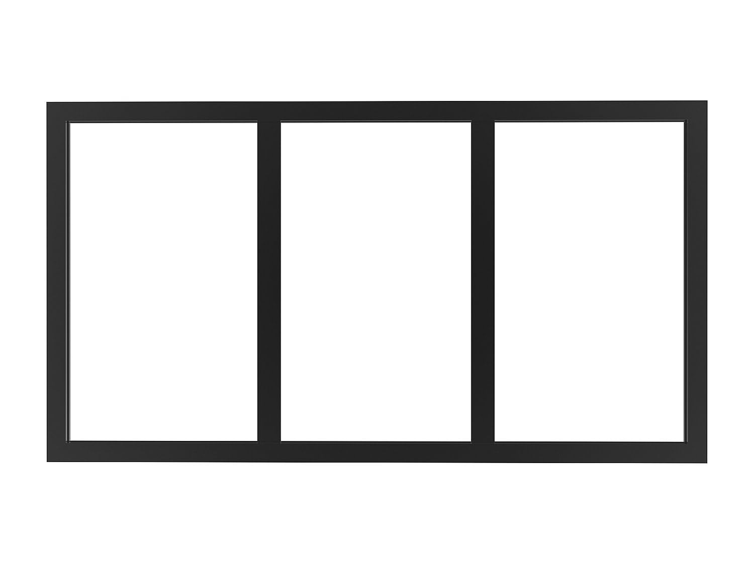 Vente-unique - Imposte Atelier en Aluminium thermolaqué - L73 x H40 cm - Noir - Bayview