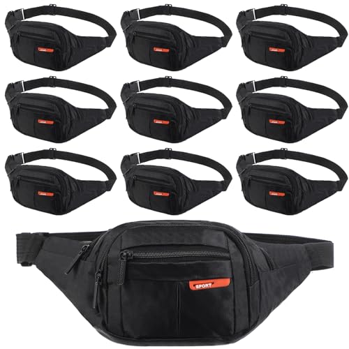Reginary 9 Pc Water Repellent Fanny Packs for Women & Men