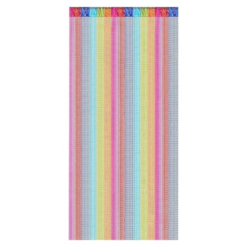 200x100cm Bunter Fadenvorhang - Fliegenvorhang für...
