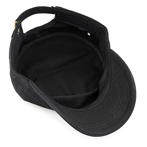 Image of 2 Pack Men's Cotton Military Caps Cadet Army Caps Vintage Flat Top Cap