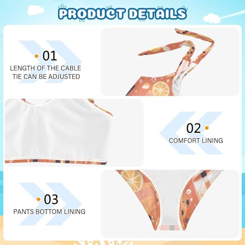 KLL Bubble Tea Pattern Girl 2 Piece Bikini Sets Scoop Neck Swimming Swimwear Swimsuit4