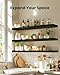 AMADA HOMEFURNISHING Floating Shelves, Wall Shelves for Living Room, Bedroom, Bathroom, Kitchen & Home Office Organization, Bathroom Shelves with Hidden Brackets, 22 lbs Max Load, Black, AMFS45B