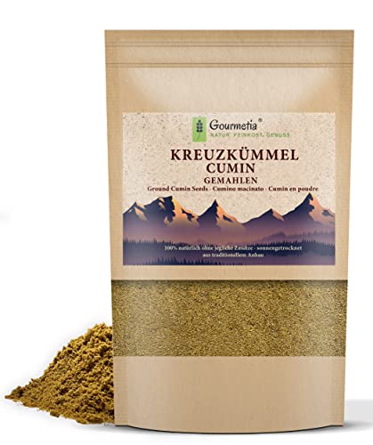 Gourmetia Kreuzkümmel gemahlen 200g Kreuzkümmelpulver aus traditionellem Anbau - 100% naturbelassen Cumin Pulver