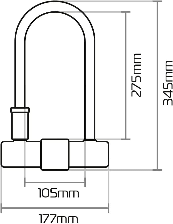 Oxford Magnum U-Lock (170x315mm) with Bracket
