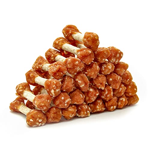 Mon2Sun Dog Treats, 16Oz Mini Rawhide Dog Chews, Chicken Dumbbells With Rice For Small Dogs & Toy Breed, Promotes Dental Health (2.5 Inch 30 Count) #TOP8