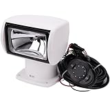NEWMAIX 12V 100W 2500LM 360° Rotate Remote Control Marine Portable Halogen Search Light Boat Spotlight IP67