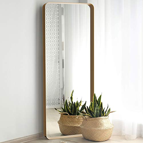 Upland Oaks Large Full Length Mirror & Medium Bathroom Mirror (Gold, Recessed) #TOP1