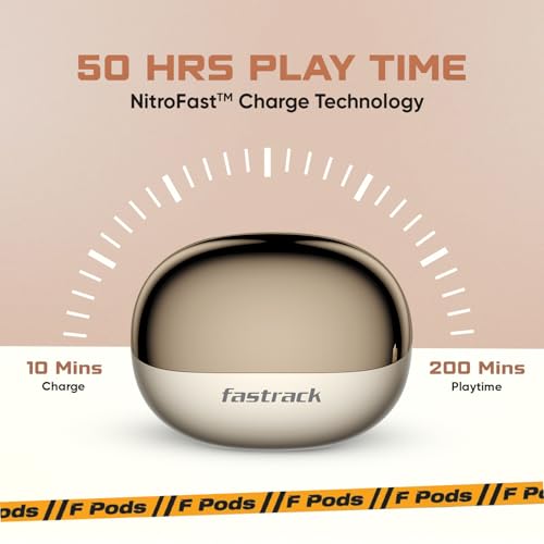 Image of Fastrack Fpods FZ500 Pro |BT V5.4 |ANC Up to 30db|50 Hrs Play Time |Quad mic ENC | Low Latency Gaming Mode - 40ms|10mm Bass Drivers|3C NitroFast Charge -200 Mins in 10 Mins |IPX4 Rating