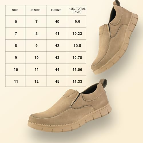 Image of STANPHORD Men Suede Slip-On Sneakers | Casual Daily Walking Shoes | Rubber Anti-Slip Sole | Lightweight Cushioned Streetwear Fashion Footwear (TPSI 5020)