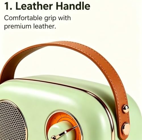 Wireless Speaker Portable Audio, Wireless-Enabled Portable Speaker Featuring, AUX Input, and TF Card Slot, Retro Bluetooth-Compatible Speaker, Compact Sound System Suitable for, Outdoor - 3