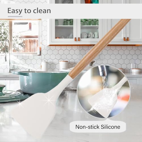 Kitchen Utensil Set 12 PCS Silicone Cooking Utensils Set including Wooden Handle, Heat Resistant - Image 3