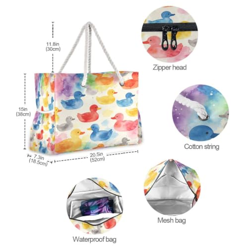Grand sac à main décontracté en toile imperméable pour excursion et courses quotidiennes - 7