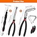 4Pcs Electrical Disconnect Pliers Set, Straight & 60° Degree & Connector Separator + 11 Terminal Removal Tools, Electrical Connector Pliers for Car Mechanics & DIY Repairs