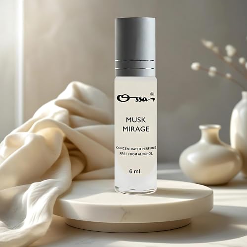 Image of Ossa Musk Mirage Concentrated Perfume 6ml | Alcohol Free Roll On Attar For Men And Women | Premium Long Lasting Unisex Fragrance With Sandalwood & Vetiver | Exquisite Scent for All-Day Enjoyment