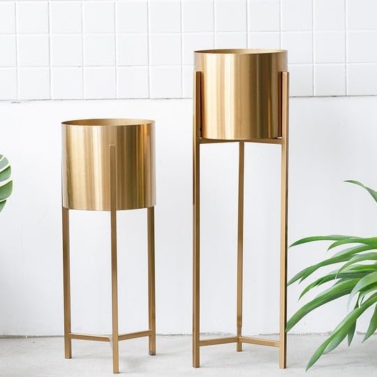 Maira International Modern Metal Floor Flower Pot Stands Planter for Living Room, Bedroom Display Plant Stand Tall Indoor Plant Stand with Planter Pot Set of 3 Gold (B0DGY3987Z) Amazon Price History, Amazon Price Tracker