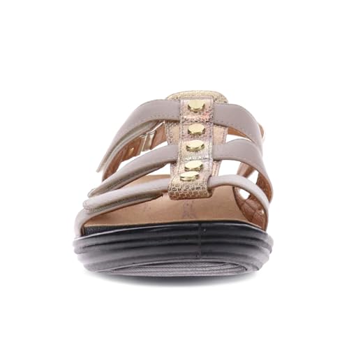 Image of Revere Toledo Women's Sandals - Gladiator Inspired Premium Leather Walking Sandals - Stylish and Trendy - Orthotic-Friendly with Arch Support and Adjustable Fit