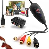 TechSide Video Grabber 2026 : Convertisseur VHS Numérique et Analogique USB 2.0 avec SCART | Carte d Acquisition & Capture Vidéo VHS/Hi8 pour magnétoscope VHS Neuf – Windows 11/10