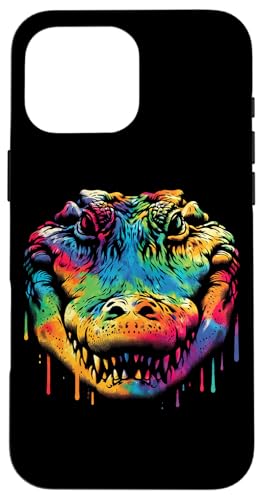 Colorful Face Alligator Gator Crocodile Case for iPhone 16 Pro Max