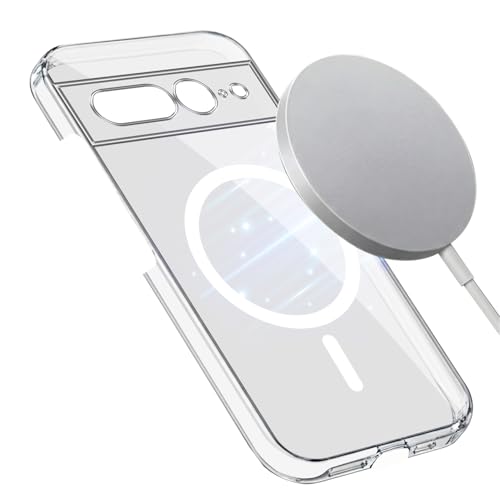 Image of Jkobi Lifetime Anti-Yellow MagSafe Compatible Clear Back Cover Case for Google Pixel 7 Pro (Sleek Hard Crystal | Shockproof and Camera Protection)