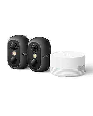 eufy Security eufyCam C35 4-Cam Kit, Wireless Security Indoor/Outdoor Camera, Magnetic Mount, Color Night Vision, Local Storage, No Monthly Fee, IP67, Facial Recognition, Solar Panel Compatible, White