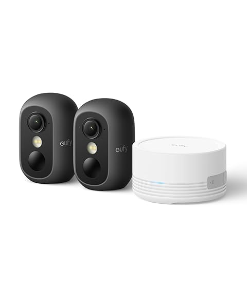 eufy Security eufyCam C35 4-Cam Kit, Wireless Security Indoor/Outdoor Camera, Magnetic Mount, Color Night Vision, Local Storage, No Monthly Fee, IP67, Facial Recognition, Solar Panel Compatible, White
