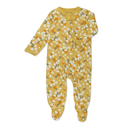 Image of HonestBaby baby-girls Organic Cotton Footed Sleep & Play Pajamas