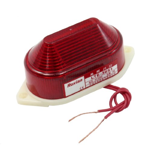 sourcing map AC 220 V 3 W lámpara de advertencia Flash Emergencia Industrial luz roja