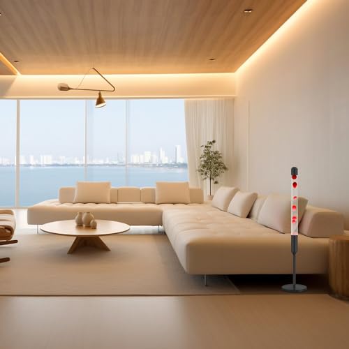 Image of Kyzfy 47.5-Inch Liquid Motion Lamp,Magma Lamp, Mood Relaxation Light,Suitable for Home Decoration, Living Room, Office, Bedroom, cafe (47.5-inch red Wax)