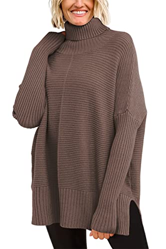 Efan Cowl Neck Sweater For Women Ladies Turtleneck Oversized Tunic Fall 2023 Long Pullover Casual Knit Poncho #TOP1