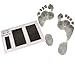 Kit Huella del Pie | negro | máximo 8 Huellas para recién nacidos y bebés hasta 3 meses en cualquier papel | Magic Footprint Standard (Color de papel: blanco)