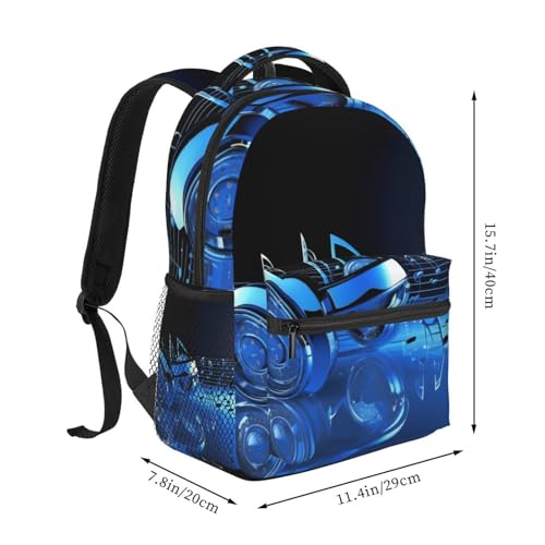 Sac à dos voyage ordinateur bleu décontracté idéal pour le bureau et les déplacements - 2