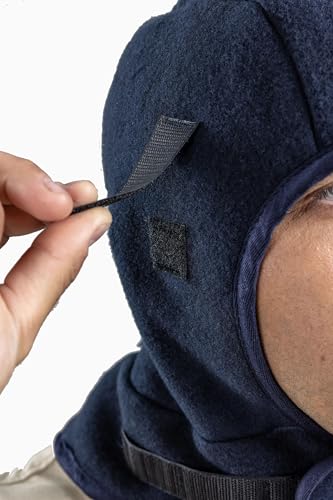 NATIONAL SAFETY APPAREL DRIFIRE FR Fleece Winter Hard Hat Liner, Nomex Fleece, One Size, Navy