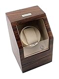 Heiden Single Automatic Watch Winder - Japanese Motor - AC Adapter Included - Can Run on Batteries - 12 Multiple Settings - Zero Magnetization Single Watch Winder (Walnut)