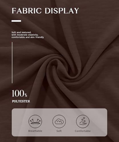NILOUFO Maxi Skirts for Women High Waisted with Pockets Drawstring Brown — view 5