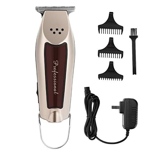 JoyGlow Aparador de lâmina em T sem fio – Aparador compacto de precisão 5 estrelas para aparar forro e fechar, kit profissional de corte de cabelo para barbeiros e estilistas (prata)