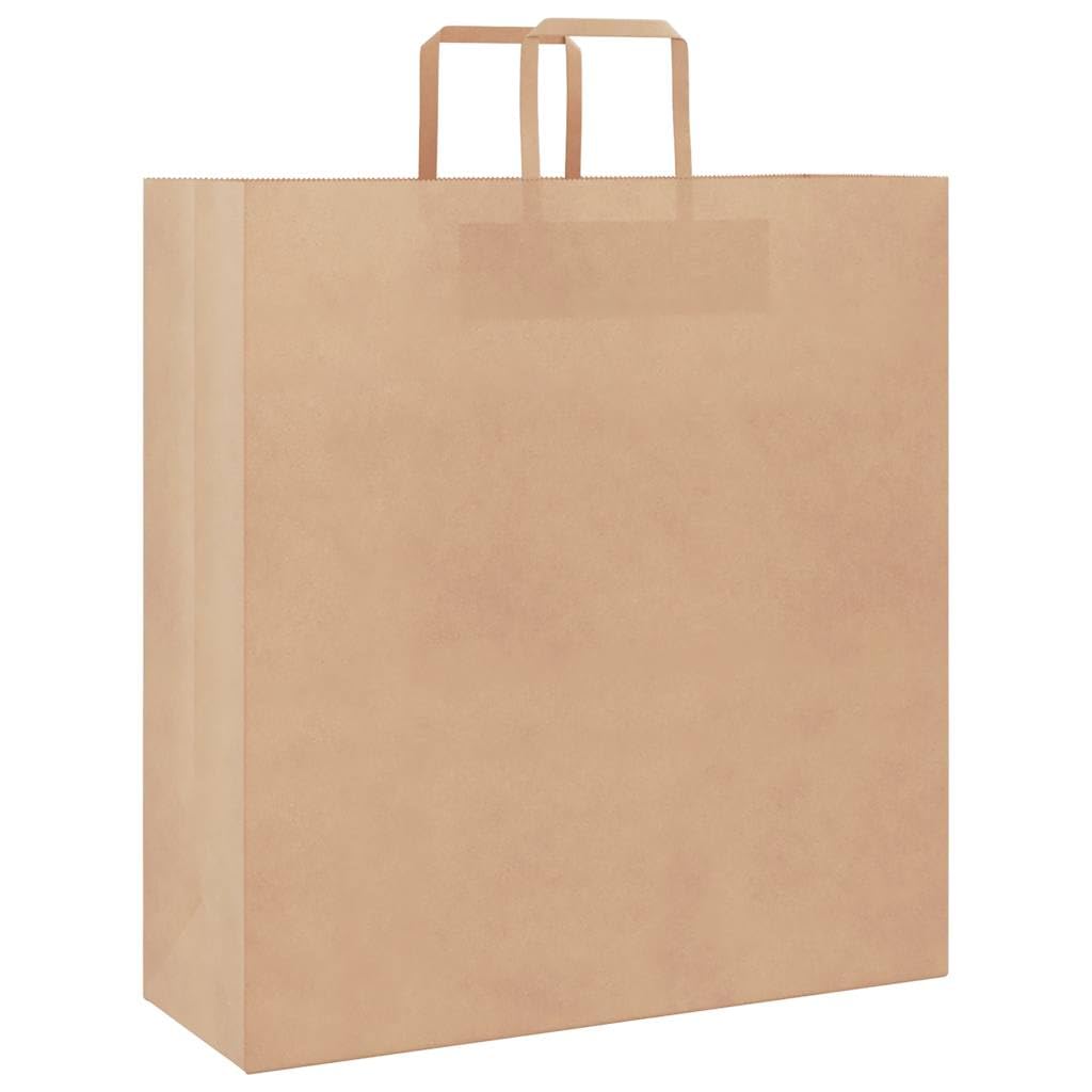 vidaXL Sacs en Papier Kraft 50 pcs avec poignées Marron 45x17x48 cm