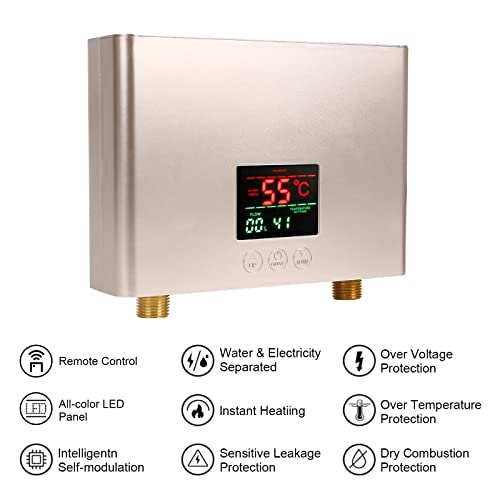 Chauffe-eau instantané electrique 3000W avec télécommande pour cuisine